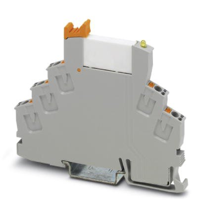 Phoenix Contact Interface Relay and Base; RIF-0-RPT-24DC/21AU; Universal; 50mA; SPDT; 24VDC; DIN Rail Mount; Push-In Connection